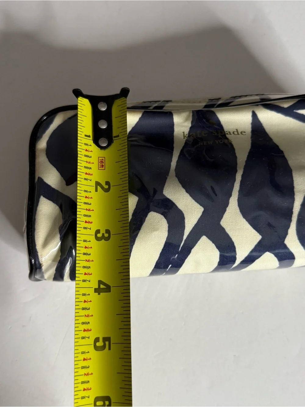 kate spade Navy and Cream Printed Cosmetic Pouch